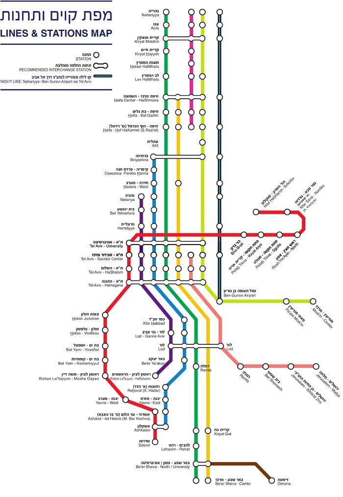地図のイスラエル車