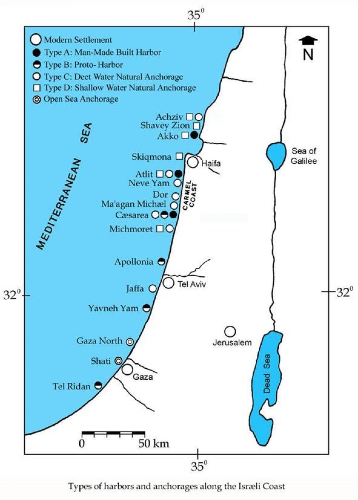 地図のイスラエルポート