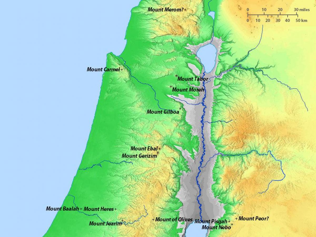 地図のイスラエル山
