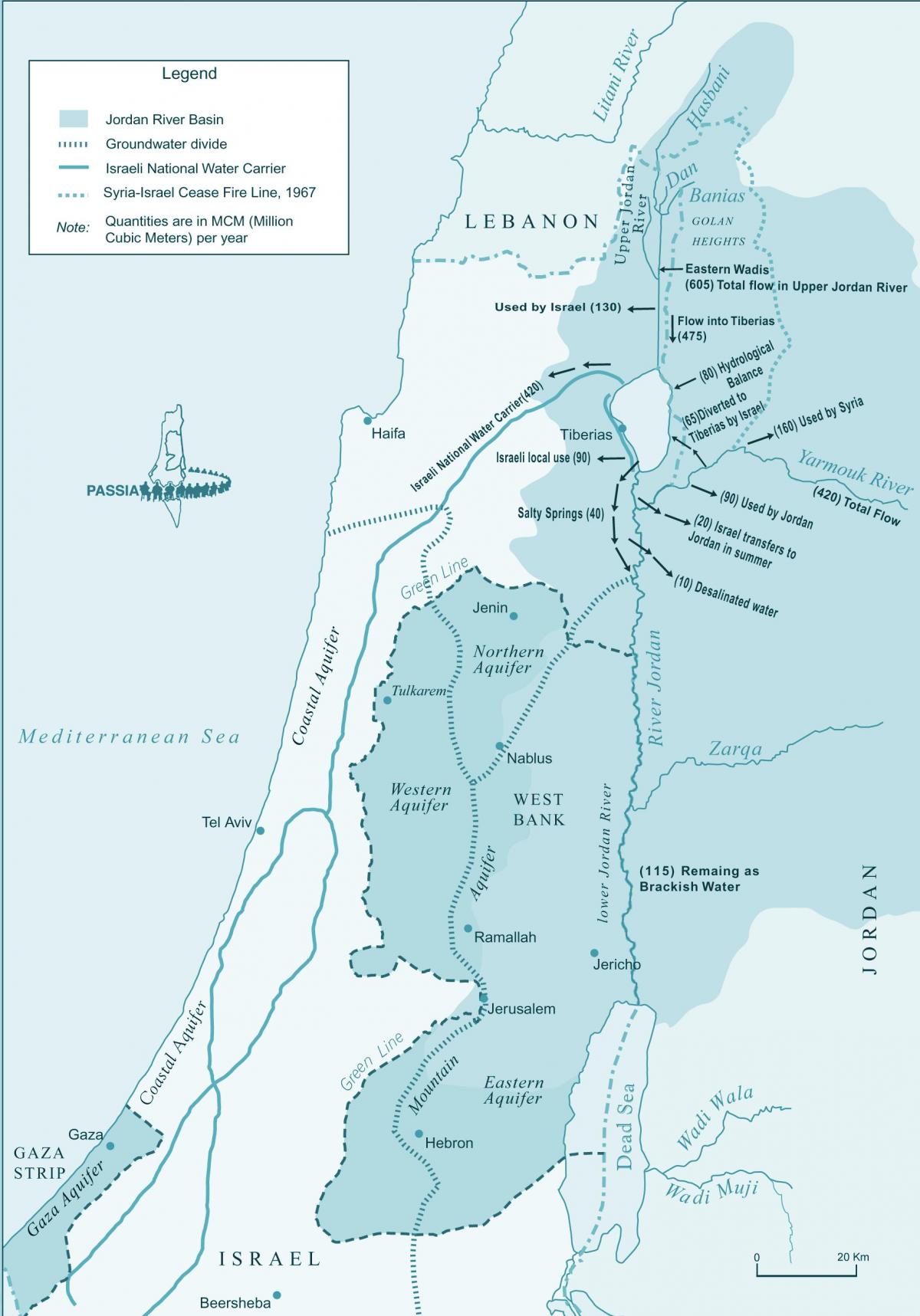 地図のイスラエル川
