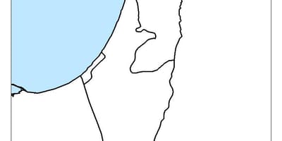 地図のイスラエルの空白