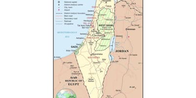 地図のイスラエル空港