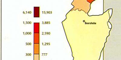 地図のイスラエルの人口