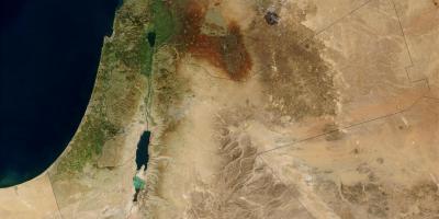 地図のイスラエルの衛星 