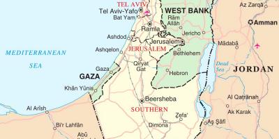 地図のイスラエル観光